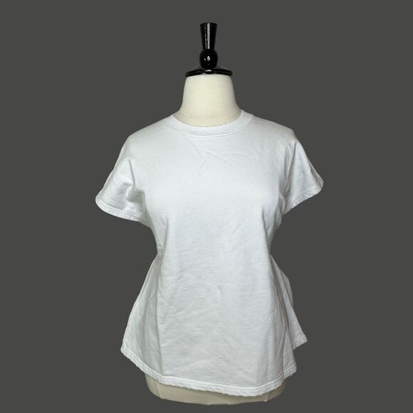 Sandrine Rose Convertible L/S S/S Distressed Sweatshirt White Women Medium NWT - Picture 12 of 14